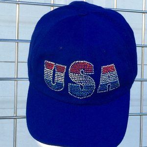USA Bling Baseball Cap - Royal Blue